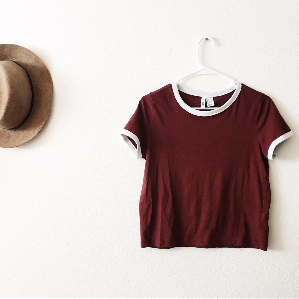 H&M BASIC MAROON TOP